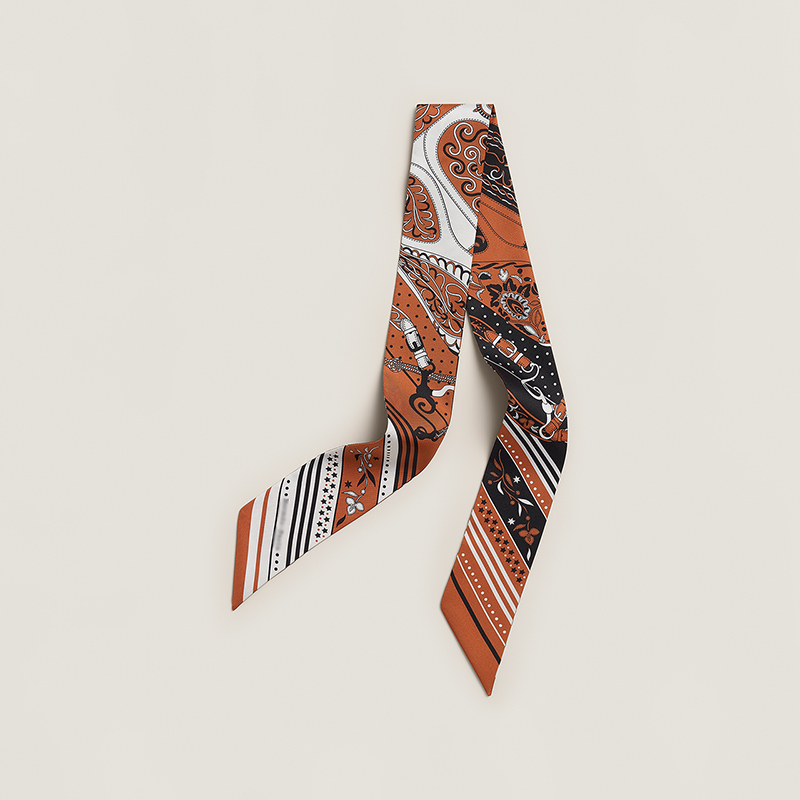 Face Scarf Mask - ผ้าคาดผมไหมพิมพ์ลาย POBING 2025 รุ่นใหม่ ผ้าไหมมัลเบอร์รี่ 100%