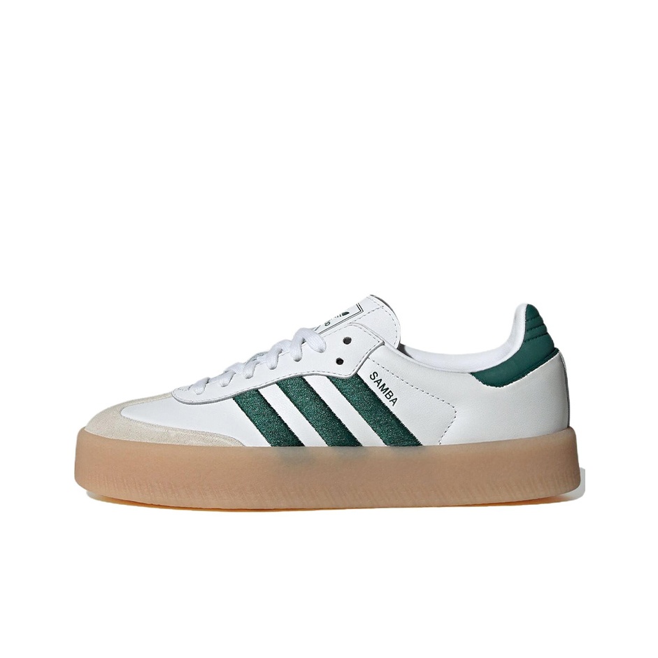 Adidas Shoes Samba - Adidas Originals SAMBAE W รองเท้าสเก็ตบอร์ดหุ้มข้อต่ำสำหรับผู้หญิง สีขาว-เขียว