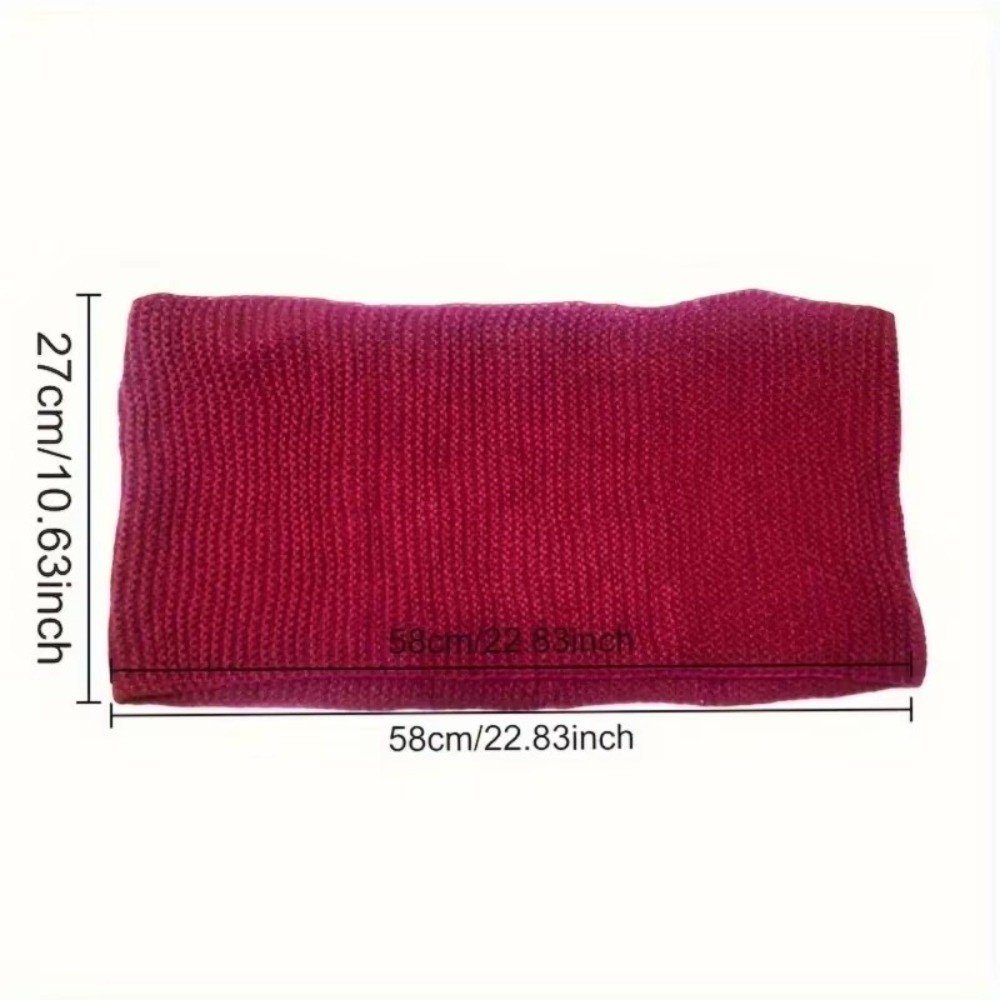 ผ้าพันคอแบบวงกลมสีพื้นอบอุ่น ร - Infinity Scarf Knit บทวิจารณ์และราคา
