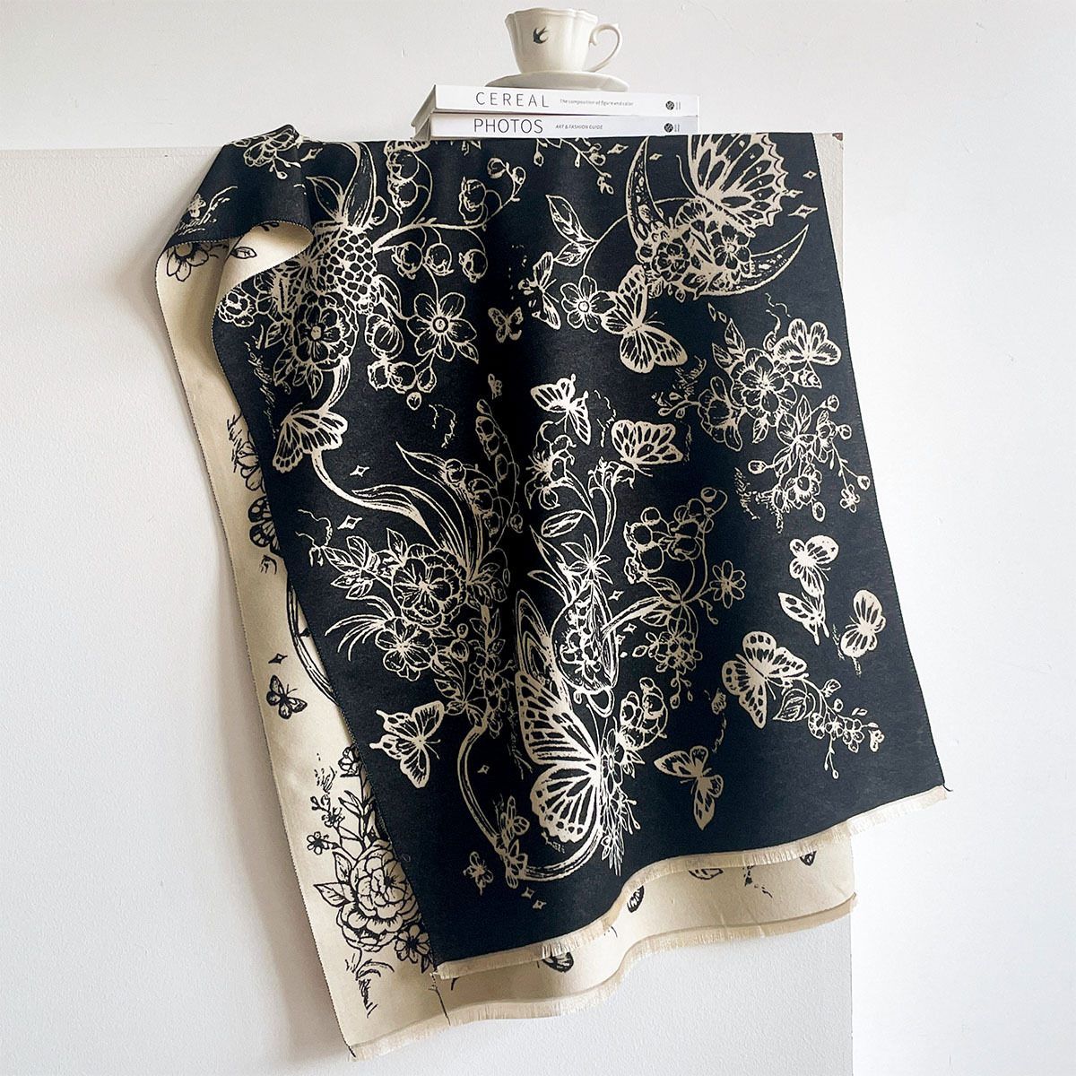 ผ้าพันคอแคชเมียร์เทียมสำหรับผู - Pashmina Wrap Large บทวิจารณ์และราคา