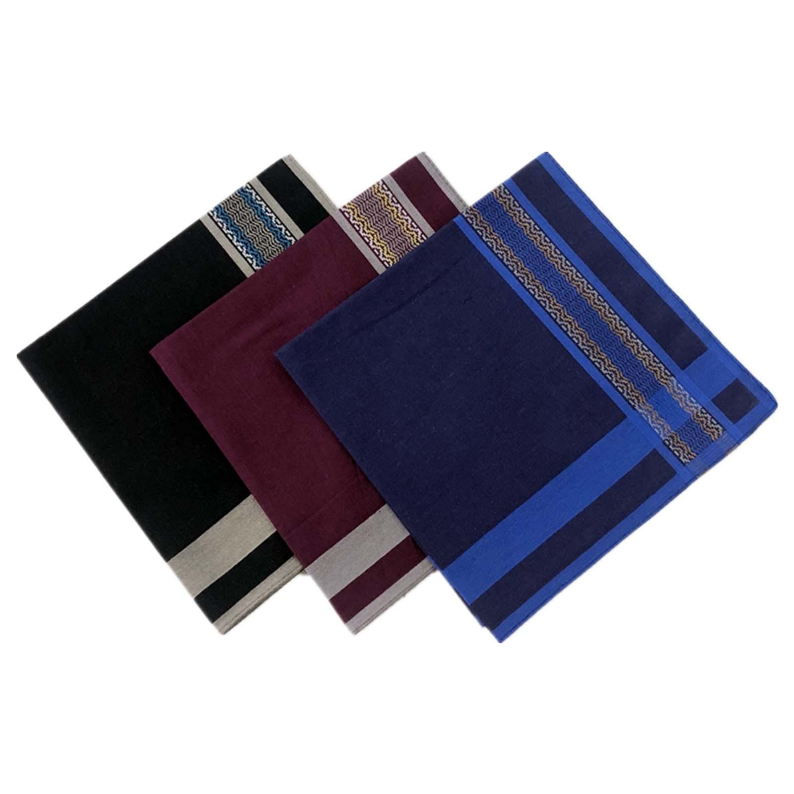 ผ้าเช็ดหน้าลายสก็อตสีเข้ม 6 ชิ - Handkerchief Cotton Men บทวิจารณ์และราคา