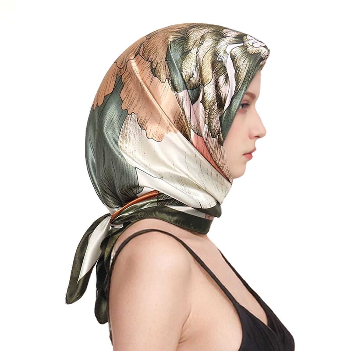 90*90 ซม.ซาตินผ้าไหมผ้าพันคอผู - Scarf Silk Square บทวิจารณ์และราคา