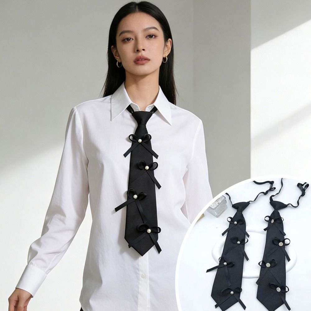 โบว์ผูกคอแบบปรับได้สไตล์วิทยาล - Bow Tie Pre Tied บทวิจารณ์และราคา
