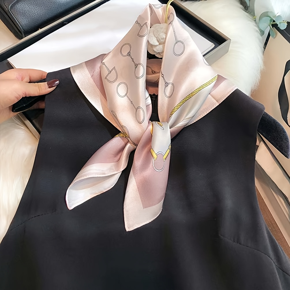 ผ้าพันคอไหมแท้ 100% หรูหรา ลาย - Scarf Silk Square บทวิจารณ์และราคา
