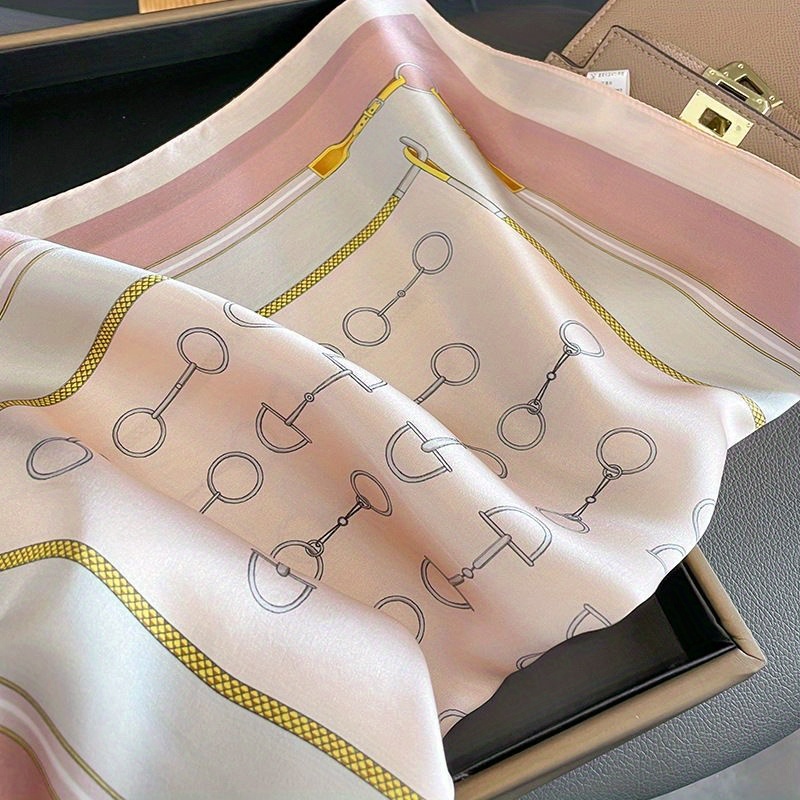 ผ้าพันคอไหมแท้ 100% หรูหรา ลาย - Scarf Silk Square บทวิจารณ์และราคา