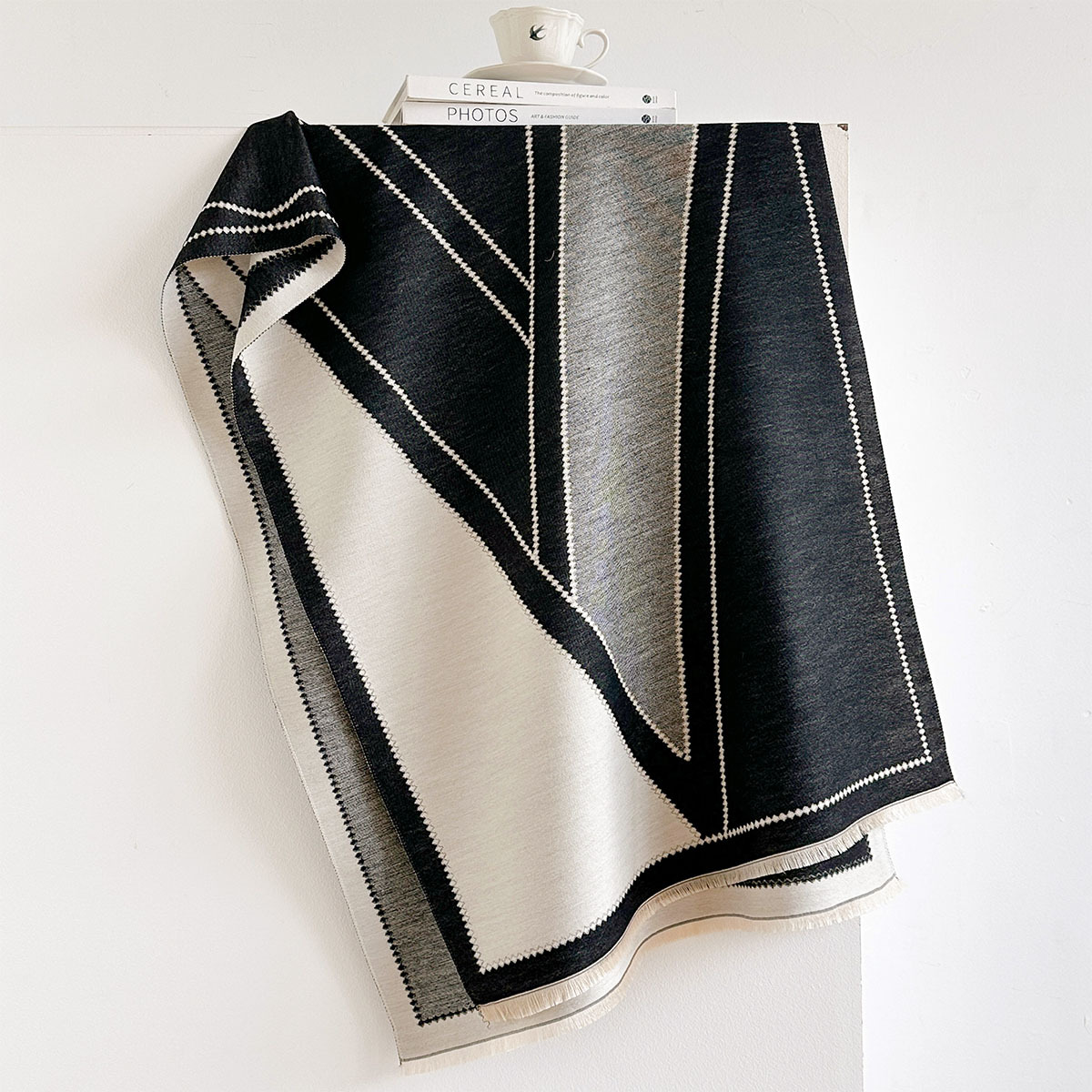 ผ้าพันคอแคชเมียร์เทียมสำหรับผู - Pashmina Wrap Large บทวิจารณ์และราคา