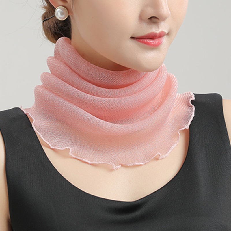 ฤดูใบไม้ผลิฤดูร้อนชีฟองคอผ้าพั - Face Scarf Mask บทวิจารณ์และราคา