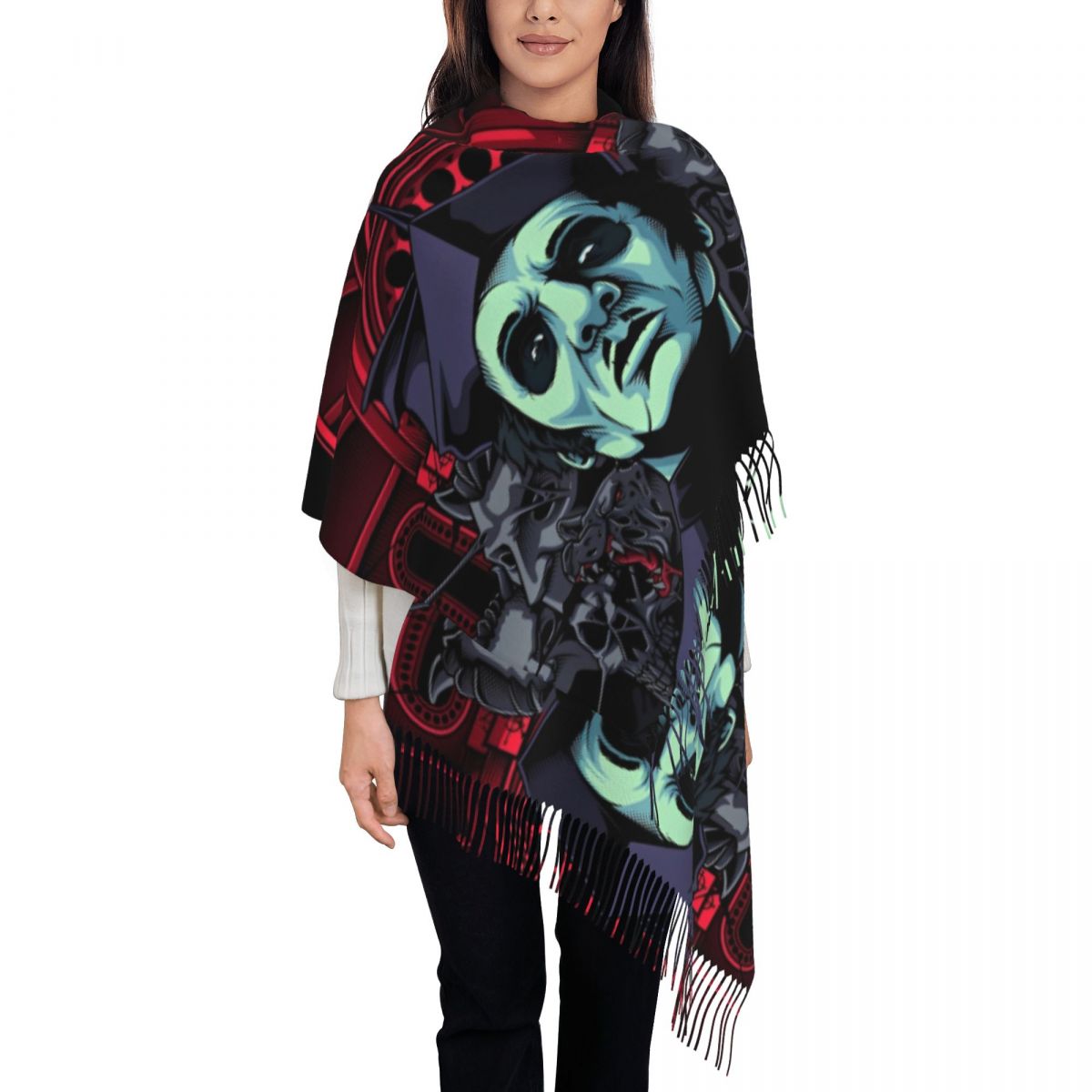 ผ้าคลุมไหล่ลายวงดนตรี Ghost สำ - Pashmina Wrap Large บทวิจารณ์และราคา