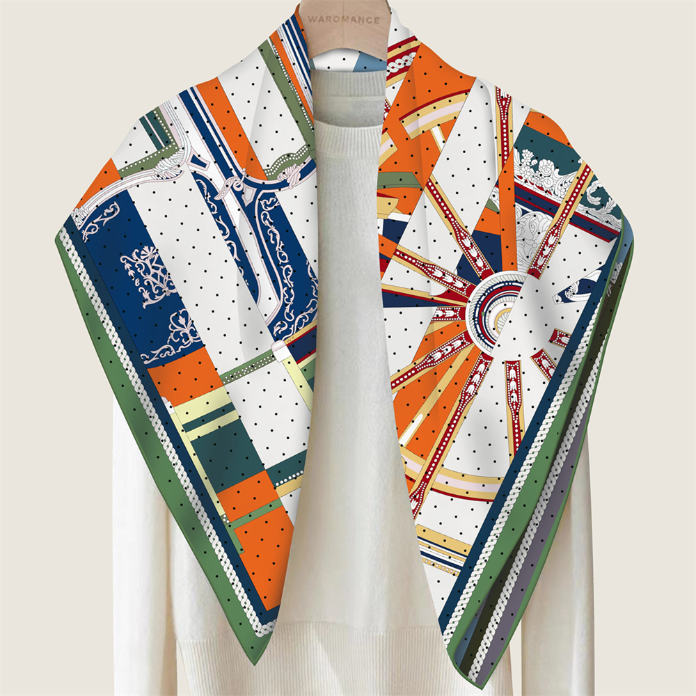 POBING มือรีดผ้าไหมผ้าพันคอผู้ - Scarf Silk Square บทวิจารณ์และราคา